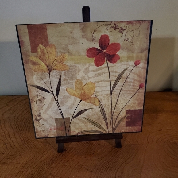 Veronique "Wild Emotion" Art with Wooden Stand - Picture 2 of 4